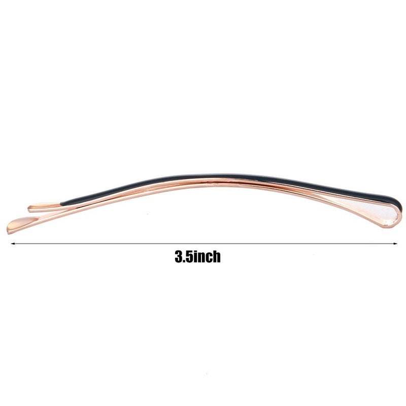 LONEEDY Yishenyishi Pack of 10 Curved Jumbo Bobby Pins,Hair Clips (Black-10pcs) - Image 3